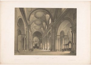 Interno della Cattedrale di St. Paul a Londra (Inghilterra, Irlanda e Scozia) da Louis Jules Arnout