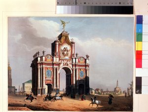 La porta rossa a Mosca da Louis Jules Arnout
