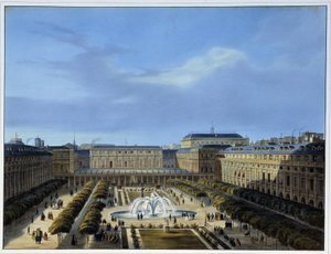 Il giardino del Palais-Royal - in “Paris en 1837” da Louis Jules Arnout