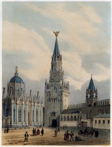 Vista della Torre del Salvatore e sulla Piazza Rossa, Cremlino, Mosca