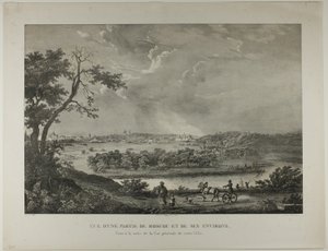 Veduta di una parte di Mosca e delle sue aree circostanti da Louis Julien Jacottet