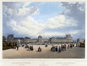 Veduta del palazzo e del giardino delle Tuileries - in 