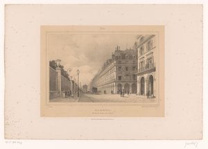 Vista della Rue de Rivoli da Louis Julien Jacottet