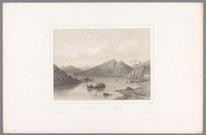 Veduta del lago Norsjø a Telemark da Louis Julien Jacottet