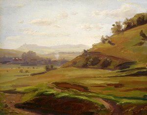 Vista dalla pendice del Doernberg verso Burghasungen da Louis Kolitz