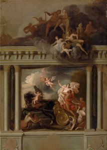 Il ratto di Proserpina, progetto per lo scalone di Devonshire House, Londra da Louis Laguerre