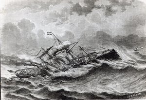 Il disastro del Great Eastern a settembre, 1861 da Louis Le Breton