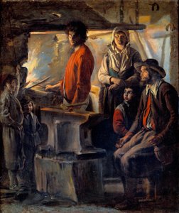 Il fabbro o il maniscalco nella sua fucina da Louis le Nain
