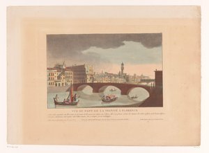 Veduta del Ponte Santa Trinita a Firenze da Louis Lecoeur