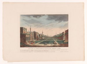 Veduta di una piazza al Cairo (Stadsgezichten in Italië, Spanje en Egypte) da Louis Lecoeur
