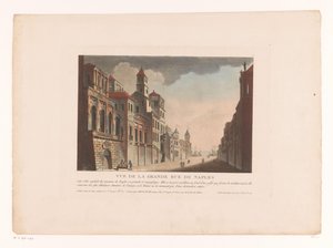 Veduta di una strada a Napoli da Louis Lecoeur
