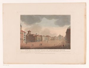Vista su Piazza Grande a Livorno da Louis Lecoeur