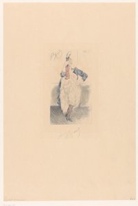 Ballerina di cancan con gamba tesa e braccio al fianco da Louis Legrand (signed by artist)
