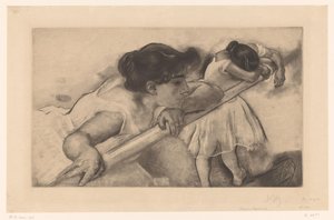 Due ballerine alla sbarra da Louis Legrand (signed by artist)