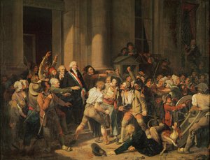 Atto di coraggio di Monsieur Defontenay, sindaco di Rouen, 29 agosto 1792 da Louis Leopold Boilly