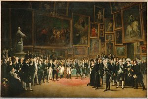 Alla chiusura del Salon del 1824, il re Carlo X ... da Louis Leopold Boilly