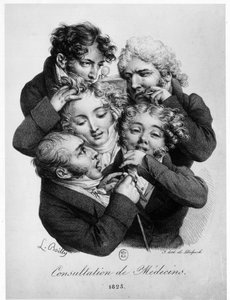 Consultazione con i medici, di Louis Boilly da Louis Leopold Boilly