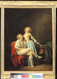 Coppia con un uccello scappato da Louis Leopold Boilly