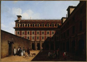 La prigione delle Madelonnettes, rue des Fontaines, ca. 1810 da Louis Leopold Boilly