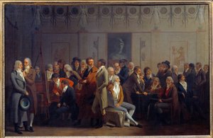 Incontro di Artisti nel Laboratorio del Pittore Jean Baptiste Isabey da Louis Leopold Boilly