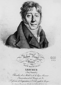 Ritratto di Jean-Francois Lesueur (1760-1837), compositore francese, incisione di Louis-Leopold Boilly (1761-1845) da Louis Leopold Boilly