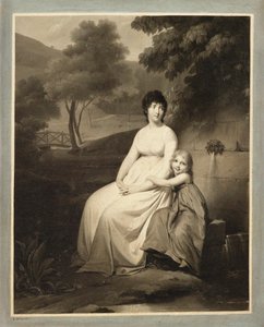 Ritratto di Thérèsa Tallien e sua figlia in un parco da Louis Leopold Boilly