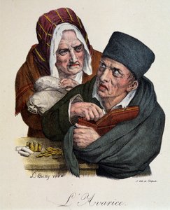 I sette peccati capitali: Avarizia di Boilly da Louis Leopold Boilly