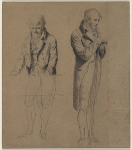 Due figure in piedi (Studio per Una partita a biliardo) da Louis Leopold Boilly