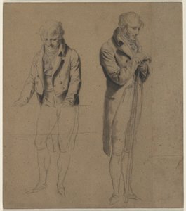 Due figure in piedi (studio per Una partita a biliardo) da Louis Leopold Boilly