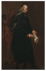 Un abate con in mano una lettera da Louis Leopold Boilly