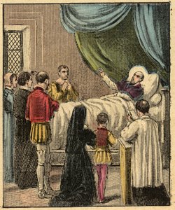 Morte di San Francesco di Sales (1567-1622) - Incisione da 