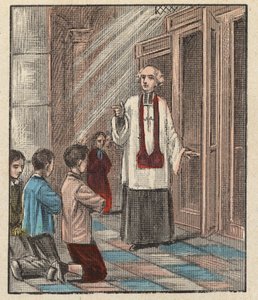 Preparazione alla prima comunione - Catechismo - Prima comunione - Incisione da 