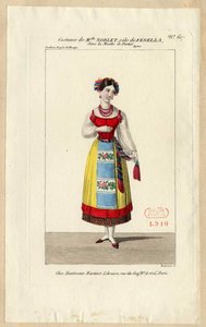 Mademoiselle Noblet come Fenella. Costume per l