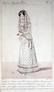 Abito da Sposa e Acconciatura, tavola di moda n.4 dalla serie 