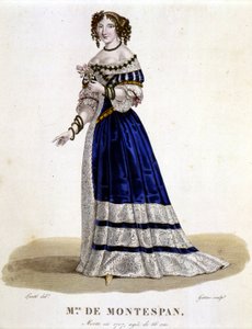 Françoise Athenais (Françoise-Athenais) di Rochechouart Mortemart, Marchesa di Montespan (o Madame de Montespan) (1640-1707) - in "Galleria francese di donne celebri", disegno di Louis Maris Lante, Parigi