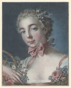 Ritratto di Marie Amélie Baudouin come Flora da Louis Marin Bonnet