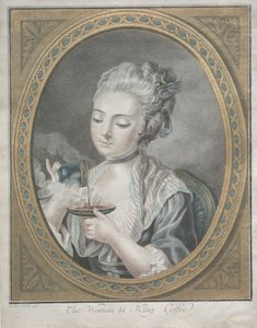 La donna che prende il caffè, 1774 da Louis Marin Bonnet