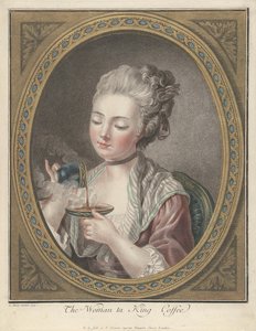 Donna che prende il caffè