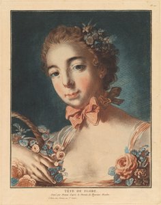 Testa di Flora da Louis Marin Bonnet after François Boucher