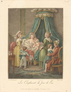 I complimenti del giorno di Capodanno da Louis Marin Bonnet after Jean Baptiste Hüet, I