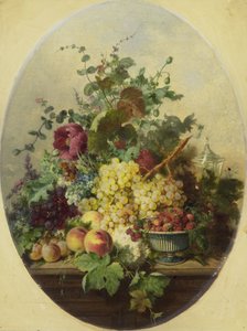 Natura morta con frutta e fiori da Louis Martinet