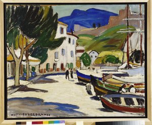 Barche sul molo a Cassis da Louis Mathieu Verdilhan