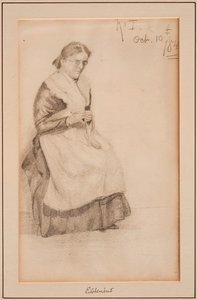 Lavorare a maglia, 1884 da Louis Michel Eilshemius