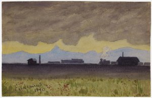 Paesaggio ferroviario in Arizona da Louis Michel Eilshemius