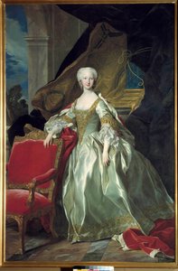 Ritratto a figura intera di Maria Teresa Raffaella, Infanta di Spagna, Delfina di Francia da Louis Michel van Loo