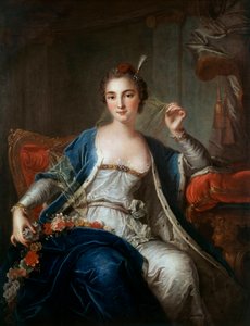 Ritratto di Mademoiselle Salle nel 1737. Dipinto di Louis Michel Van Loo (1707 - 1771) da Louis Michel van Loo