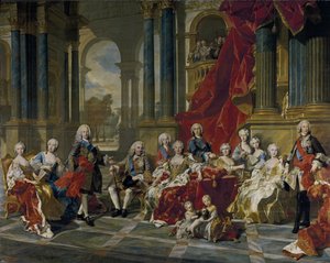 La famiglia di Filippo V, re di Spagna, 1743 da Louis Michel van Loo