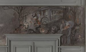 Il pasto dei comici - Modello per la sala da pranzo di Jean Coquelin, Villa Longchamp, Neuilly, circa 1900 da Louis Morin
