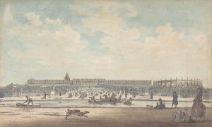 Il Castello di Versailles visto dai giardini, 1779 da Louis Nicolas de Lespinasse