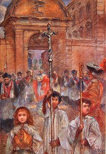 Processione solenne a Fréjus in onore di San Leonce da Louis Ollier